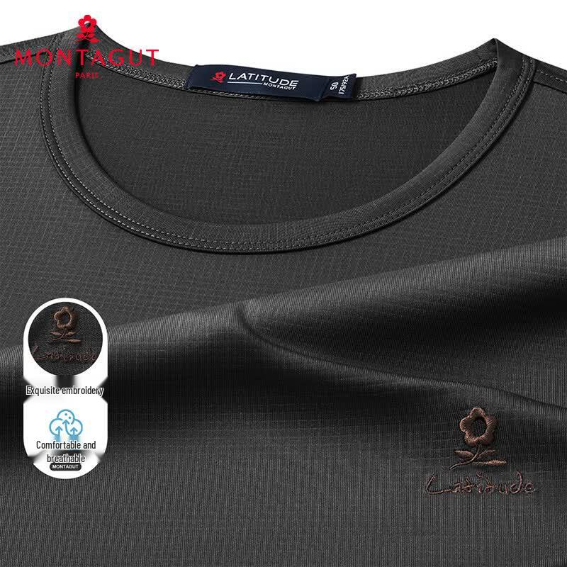 MONTAGUT Men s Breathable Short Sleeve Round Neck T-Shirt 50