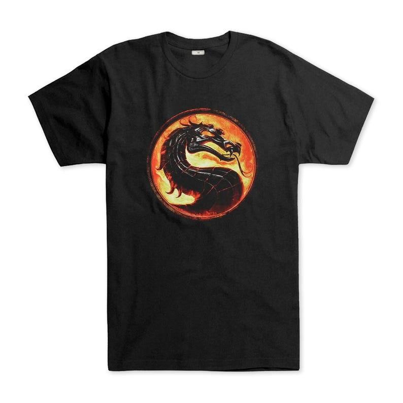 Mortal Kombat Dragon Logo T Shirt Retro Arcade Fighting Game Graphic Tee Unisex S разноцветный