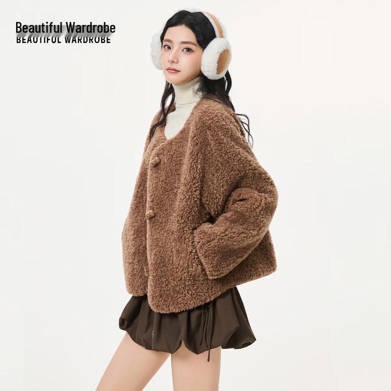 Schöner Damen-Kleiderschrank Chinesischer Stil Faux Lammwolle Fleecejacke