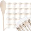 100Pcs 8 Inch Wooden Spoons Bulk, Gifts for Mom Cooking Kitchen Wooden