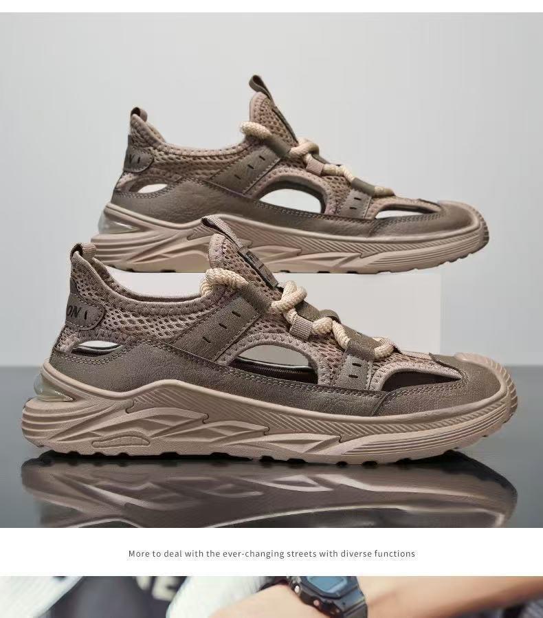 Men's Summer Closed-Toe Non-Slip Casual Sandals: Breathable, Wear-Resistant Beach & Water Shoes