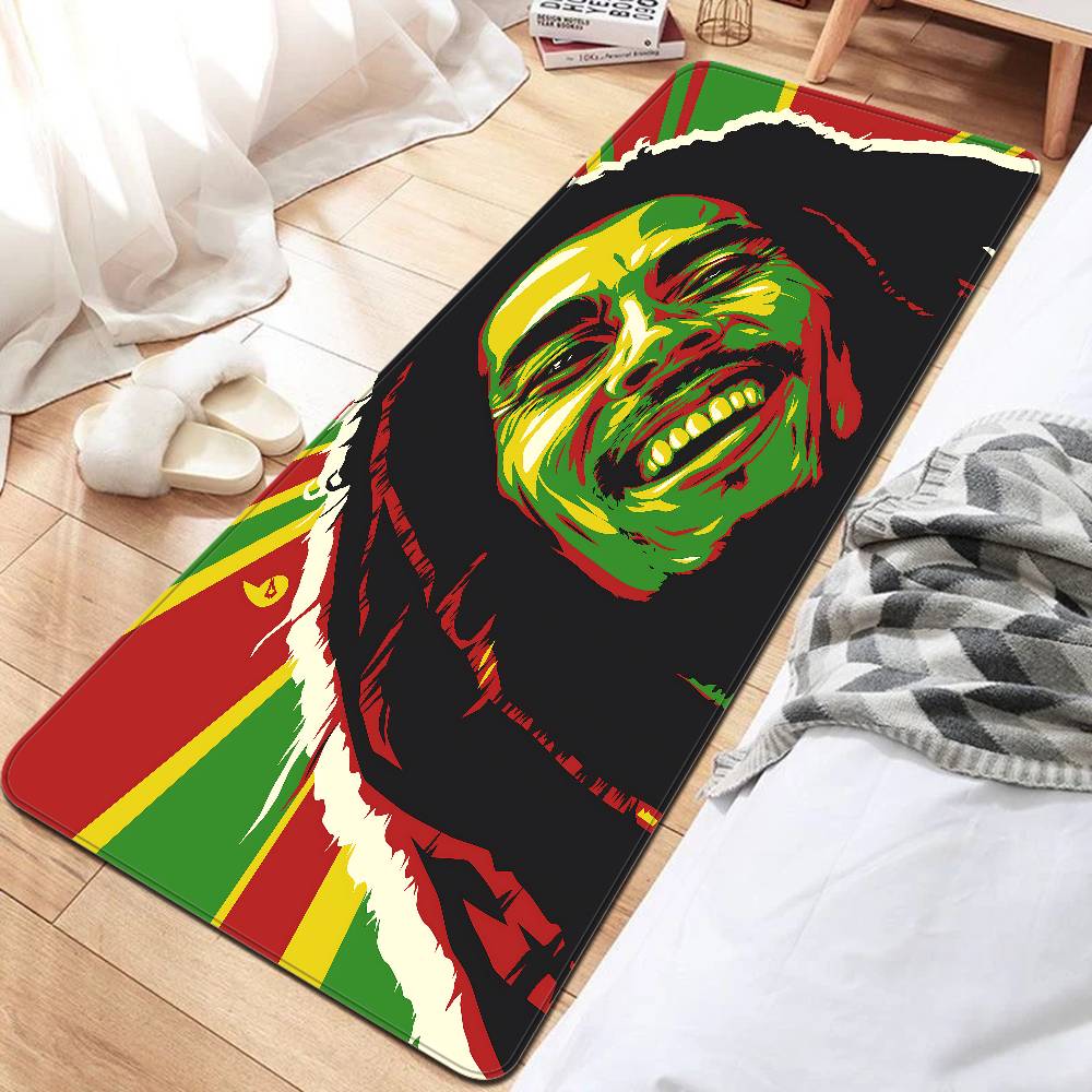 B-Bob Marley Room Mats Retro Multiple Choice Living Room Kitchen Rug Non-Slip Welcome Rug