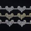 Handmade Heart Rhinestone Claw Chain for DIY Clothing and Decoration
