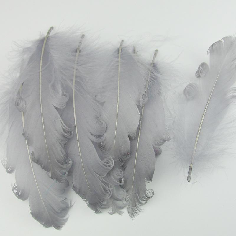 DIY Handmade White Large Curly Feather Accessories for Hats, Clothing, and Bags