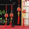 1Pcs Spring Festival Hanging Ornaments With Red Tassels Golden Lucky Charms For New Year Home Car Decoration