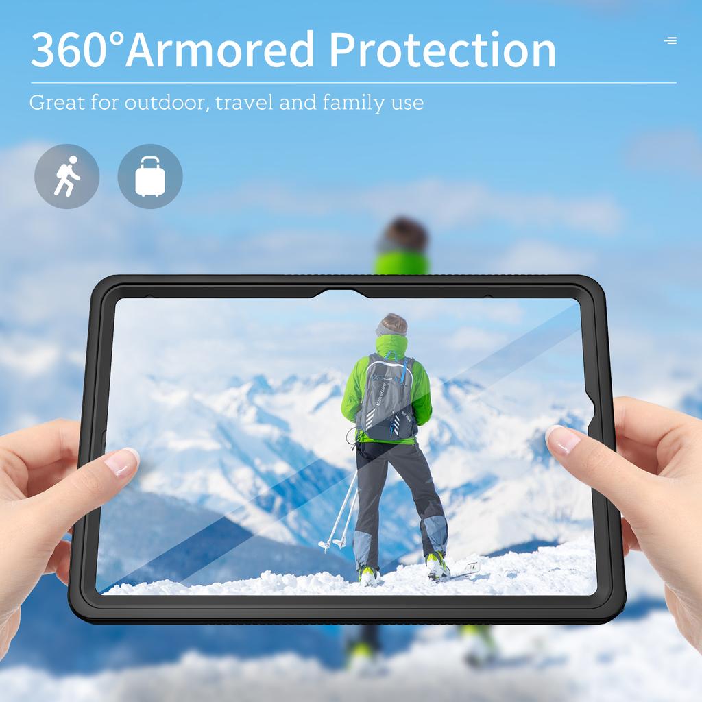 FS Tablet Waterproof Case for Samsung Galaxy Tab A9+ IP68 Full-Body Anti-drop Protective Cover