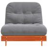 Vidaxl Sofa Rozkładana Futon, Z Materacem, Woskowy Brąz, 80X206X11 Cm