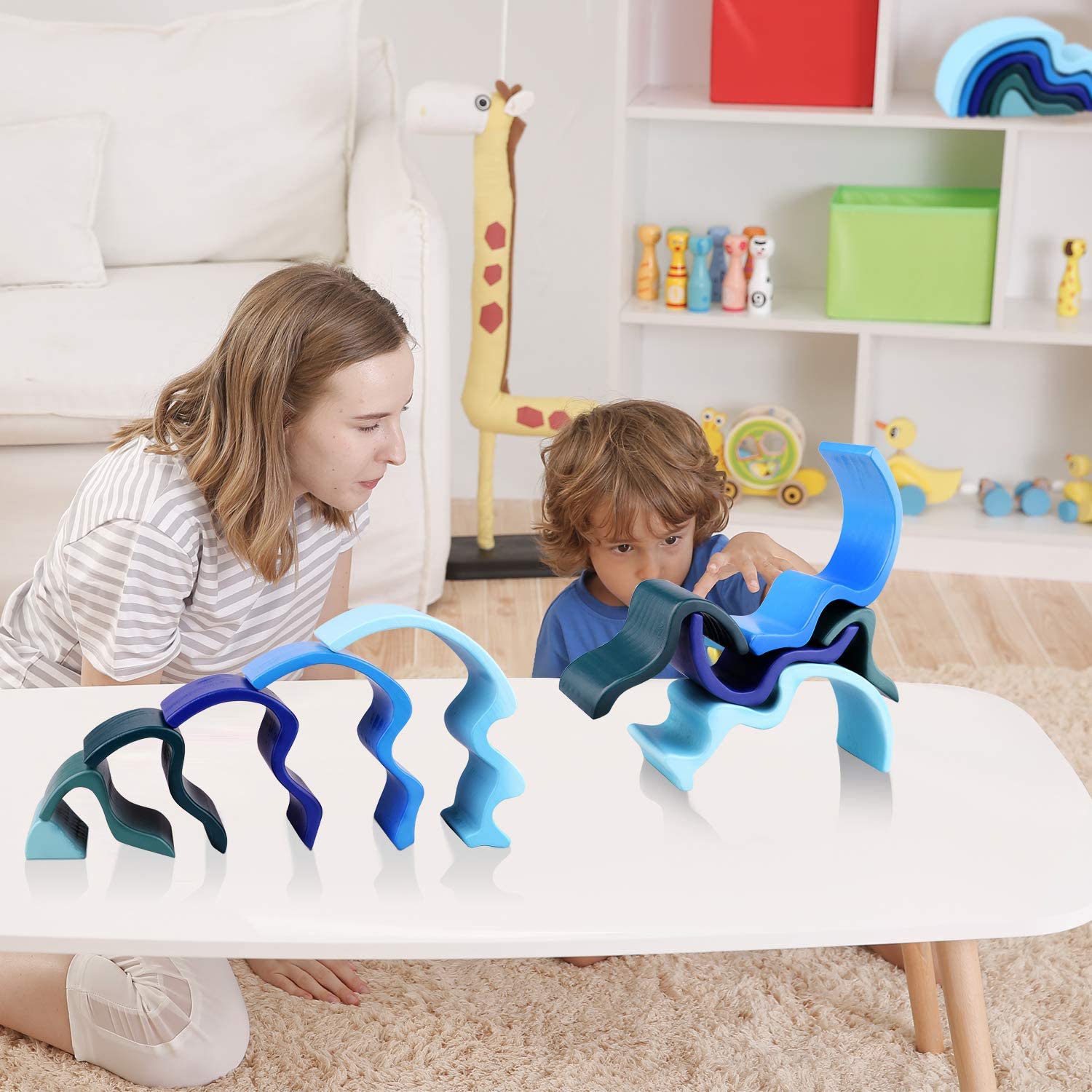 Деревянный Радужный штабелер — фото 4