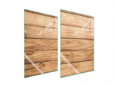 GLAS-SPRITZSCHUTZPLATTE FÜR DIE KÜCHE 2x35x52 HOLZ