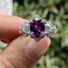 Purple Zircon Ring Ladies Engagement Ring