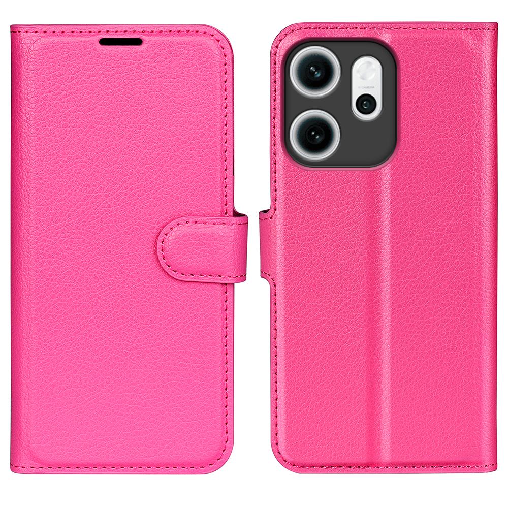 For Oppo Reno14 F 5G Case Litchi Texture Shockproof Leather Wallet Phone Cover