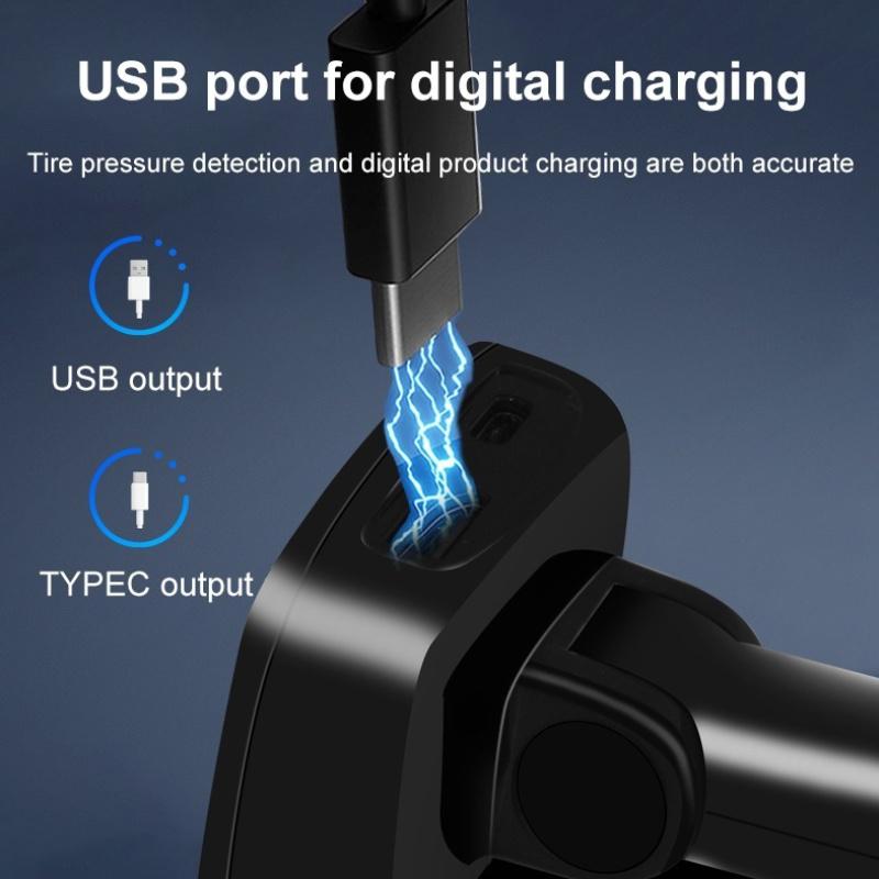 Car Accessories Car TPMS USB Digital Tpms Tire Pressure Alarm System Wireless Universal TPMS Sensors with 4 External Sensors Auto Security Alarm