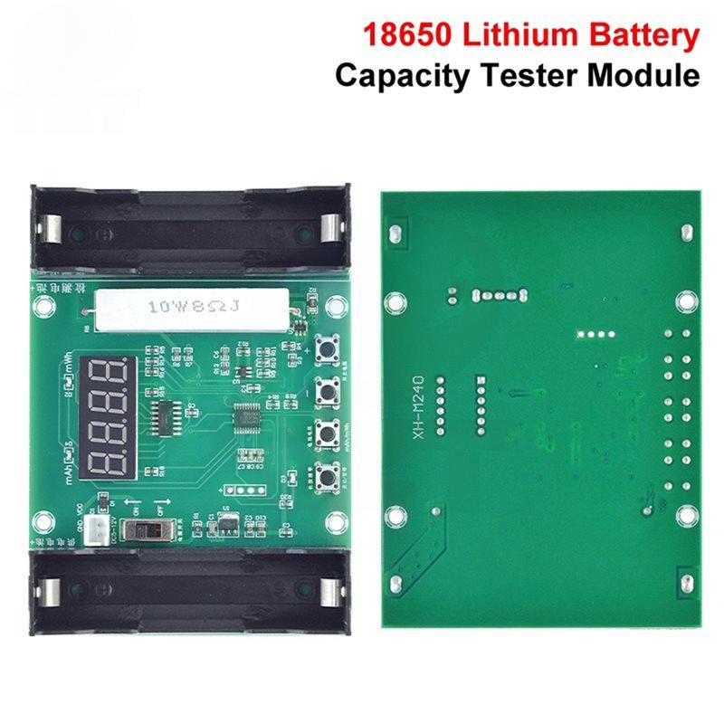 A12E-XH-M240 Battery Capacity Tester Voltage Indicator Module For 18650 Lithium Batteries In Mah/Mwh Units