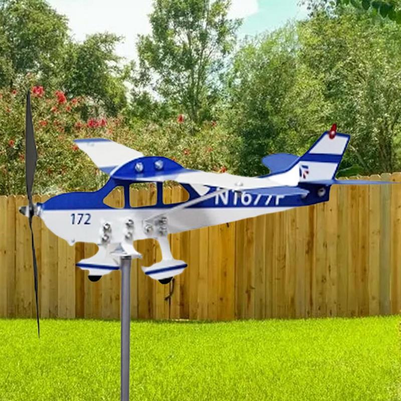Wind Vanes For Outside Sturdy Metal Airplane Shapes Wind Vane Decorative Multifunctional Wind Direction Indicators Weather Vanes