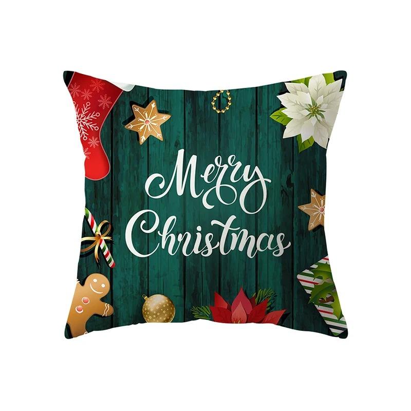 Christmas Themed Pillowcases Car Accessories Office Santa Claus Living Room Sofa Home Pillowcases