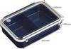 OSK Feel Easy Tight Lunch Box with Navy Made in Dishwasher and Microwave with Simple Box, Freezer-Safe Dividers, Blue, 800ml, Japan, Safe, Two-Point