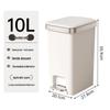 TG5230 Large Capacity Kitchen Foot Pedal Trash Can with Wheels