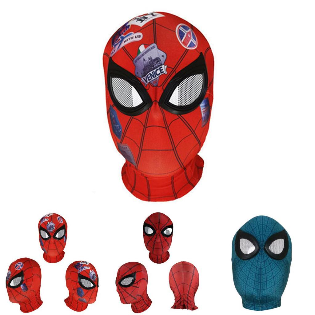 Spiderman Miles Morales Elastic Mask Headcover Costume For Adult Cosplay Enthusiasts
