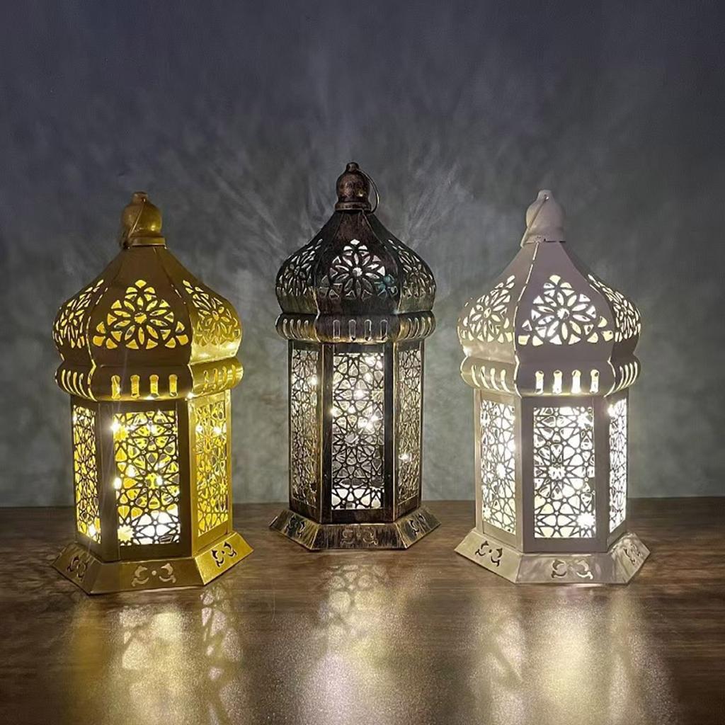 Iron Lamp Handmade Candle Holder for Religious Family and Exotic Decoration Enthusiasts For Eid Holiday