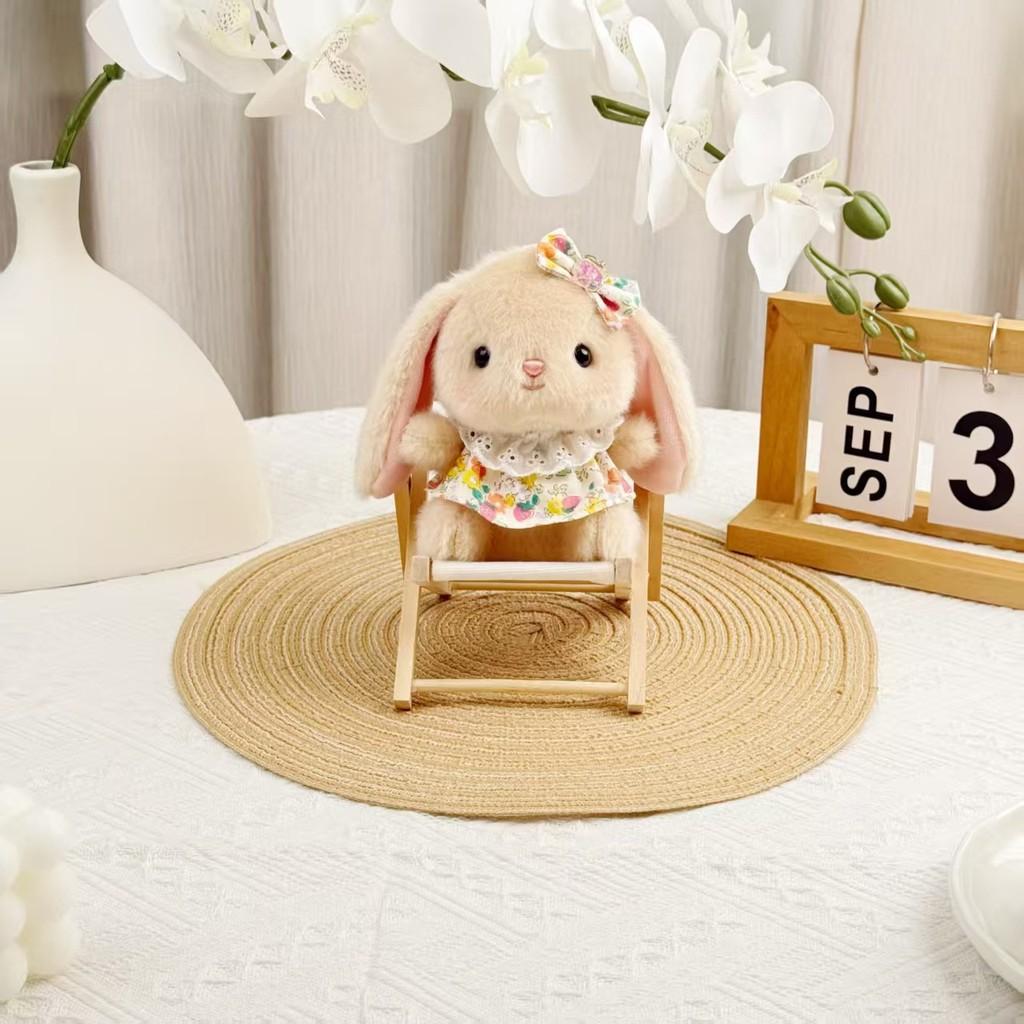 Cute Pink Bunny Plush Toy With Short Pile Fabric For Backpack Decoration