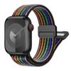 Sport Nylon Band for Apple Watch 40mm 41mm 42mm 44mm 45mm 49mm Adjustable Magnetic Stretchy Braided Strap for iWatch Series SE 9 8 7 6 5 4 3 Ultra 2
