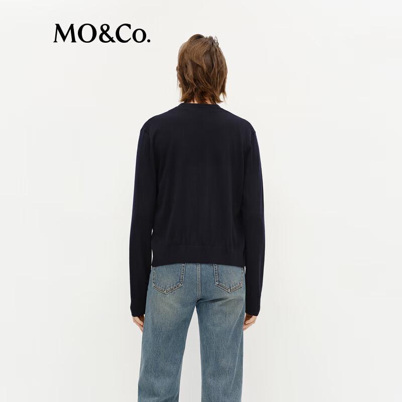 MO&Co. C+ Series Merino Wool V-Neck Cardigan