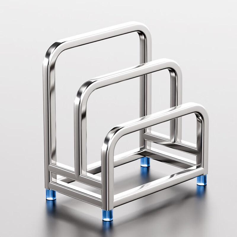 LETSFIND Double Slot Pot Lid & Chopping Board Rack