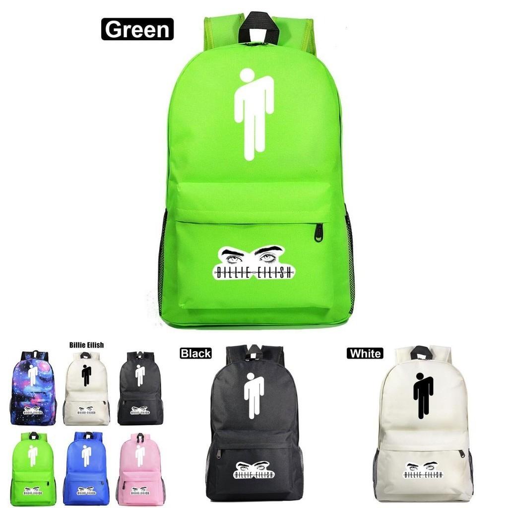 Billie Eilish Zip Opening Travel Backpack School Picnic Wear Resistant Bag