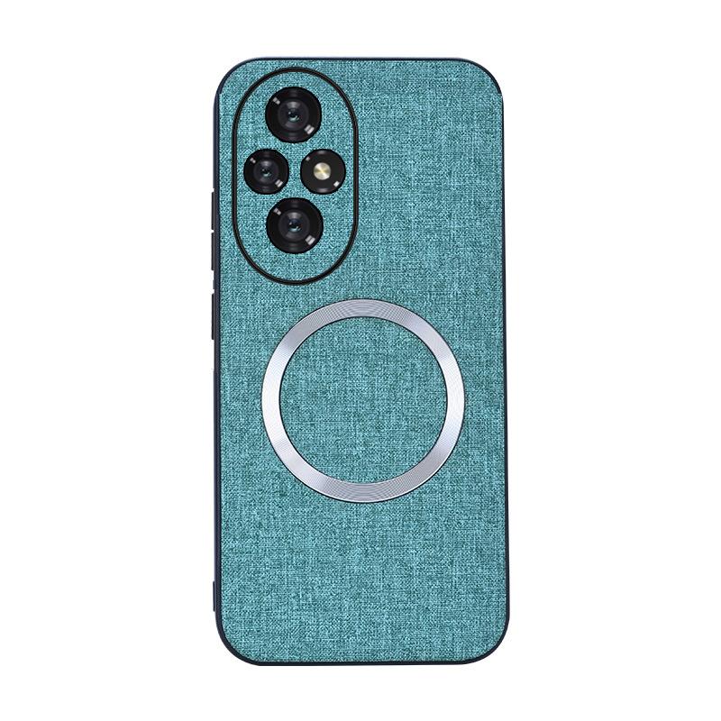 Applicable To Honor 200 Mobile Phone Case Honor 200lite Protective Case CD Pattern Magnetic Ring 200pro Cloth Pattern New Model