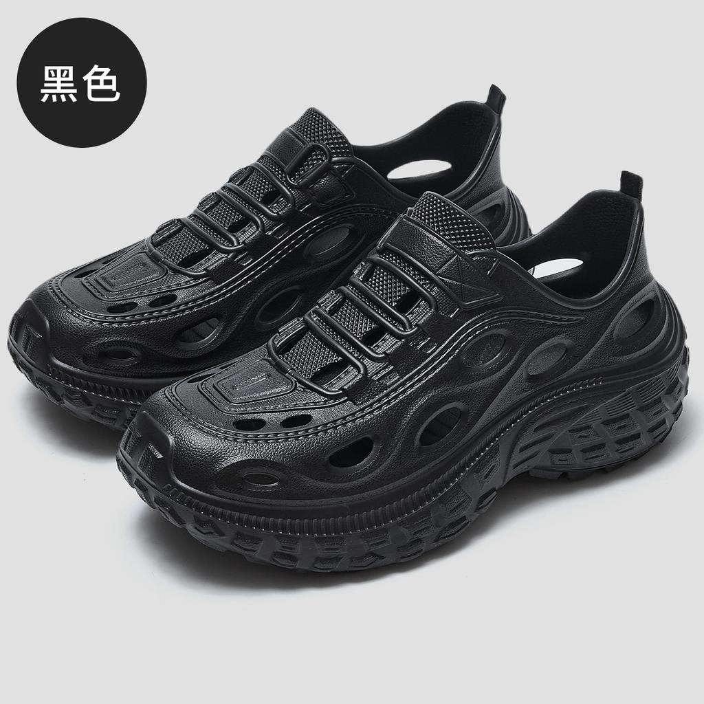 Fashion Men's 2025 new summer thickened soft soled sandals for both men and women, outdoor beach shoes, casual slippers