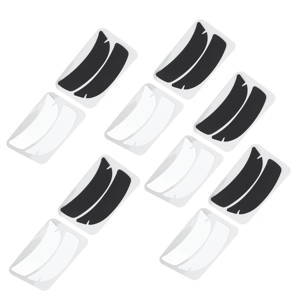 10 Pairs Eyelash Extension Gel Pad Reusable Silicone Lash Extension Gel Pad Notched Black White