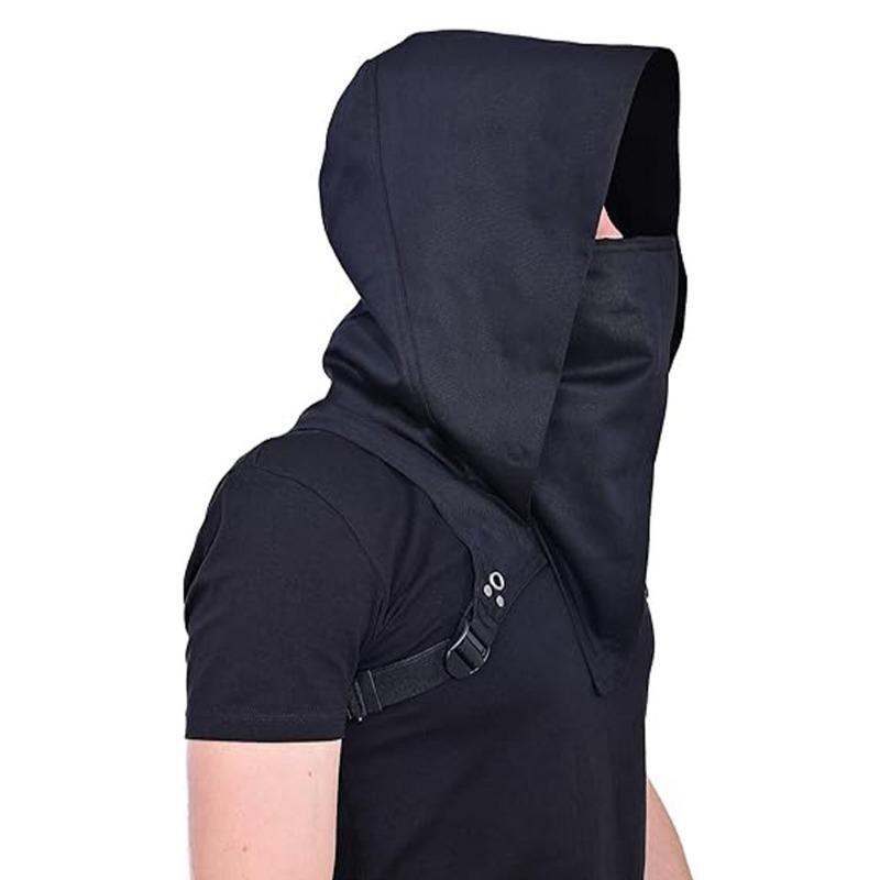 Halloween Costumes Men's and Women's Solid Color Assassin's Creed Hooded Cloak Medieval Costume