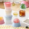 3Pcs Silicone Round Ice Cube Molds with Lids Easy Release Sphere Ice Maker for Whiskey Cocktails Bourbon Slow Melting Spherical Ice Makers for Drinks