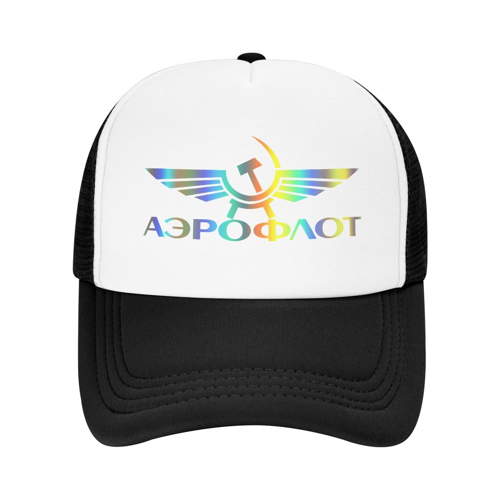 Summer Sun Hats Aeroflot Aviation Russe Pilote Aerospace Baseball Cap Stylish Trucker Hat Summer Women Men Rock Snapback Cap