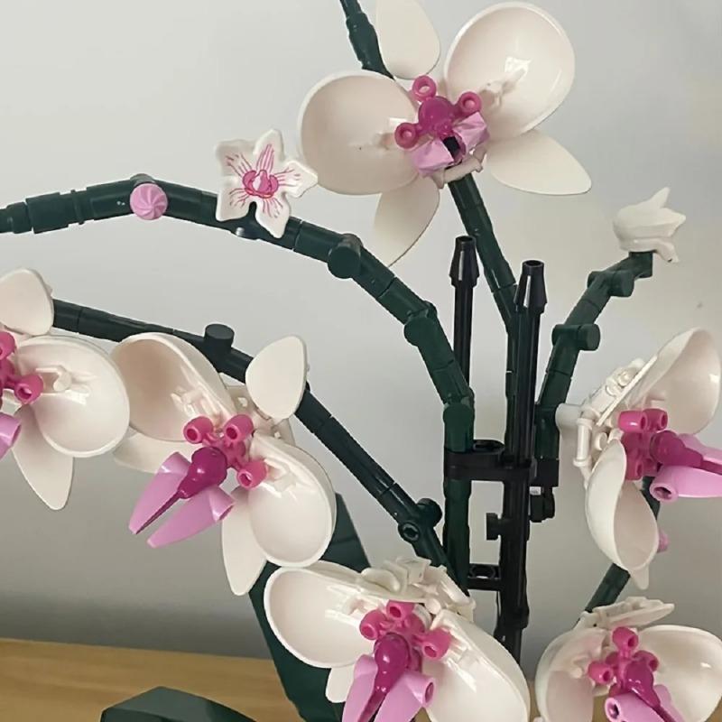 Set di costruzioni con fiori, decorazione per la festa della mamma, collezione botanica, ottimo regalo per compleanno, anniversario o festa della mamma