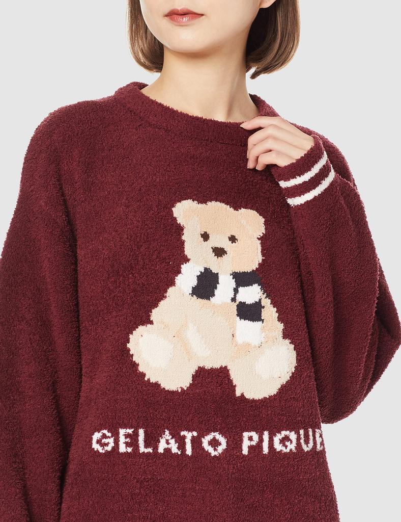 Gelato Pique Powder Motif JQD Pullover PWNT215040 Red F Women's