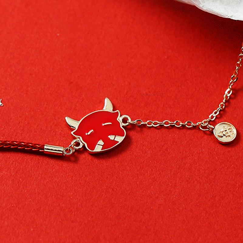 Benmingnian Zodiac Ox Red String Bracelet: Color-Changing, Lucky Ox Charm, Perfect Gift for Christmas & Valentine's Day