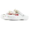 Crocs Classic clog SDS Cheese Tart Bow Sweet Girl Cute Cartoon Home Casual Beach Hole Shoes Unisex White