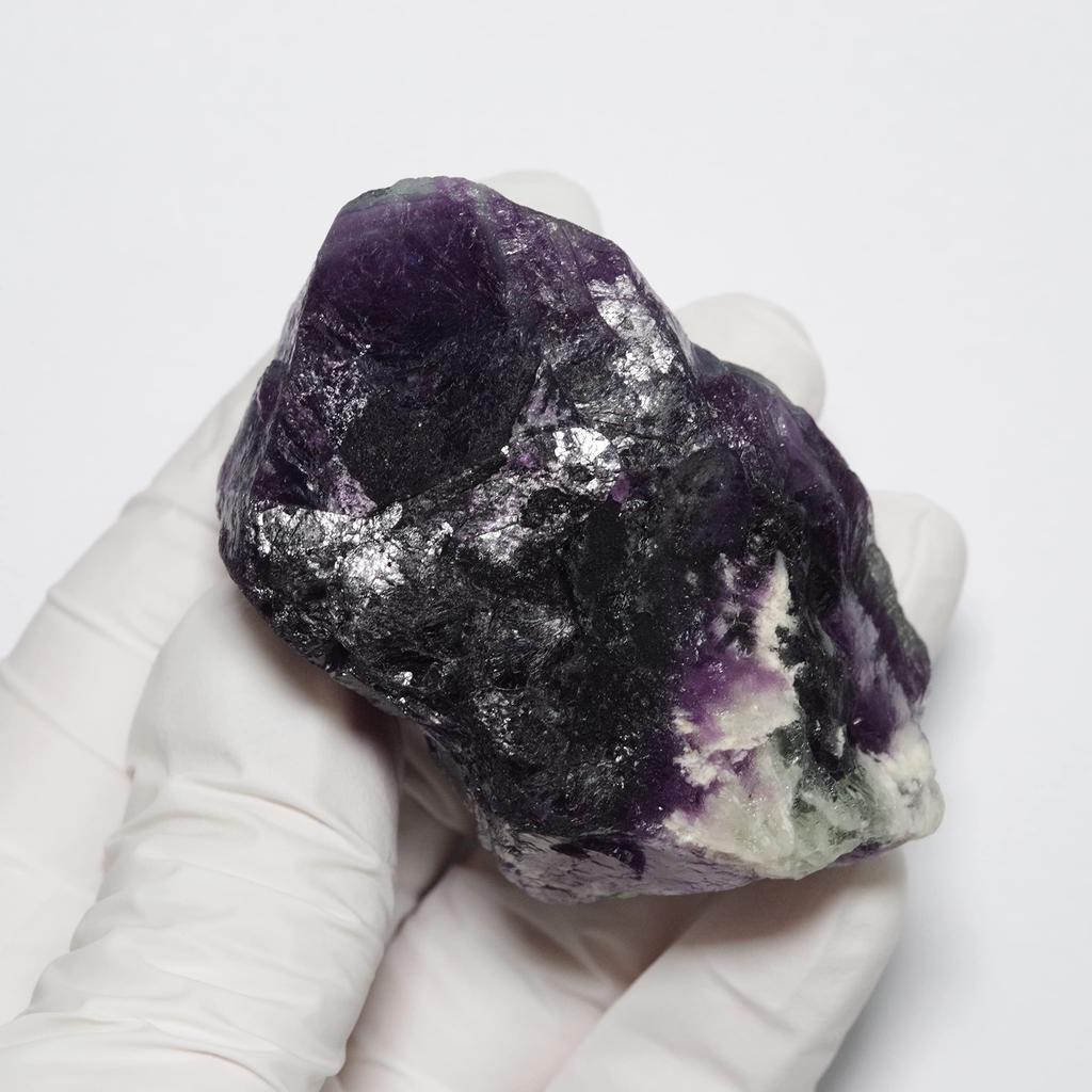stone Natural mineral fluorite crystal rough 58x41x36mm [N2 Natural] / (11 "one-of-a-kind" stone approx. 129g, Origin China)