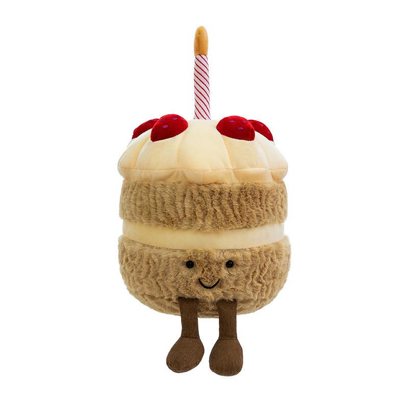 Giocattolo Torta Fragola Peluche Con Imbottitura Morbida in Cotone PP Per Bambini e Ragazze Idee Regalo