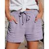 Summer Simple and Versatile High-waist Belt Loose Wide-leg Shorts Women