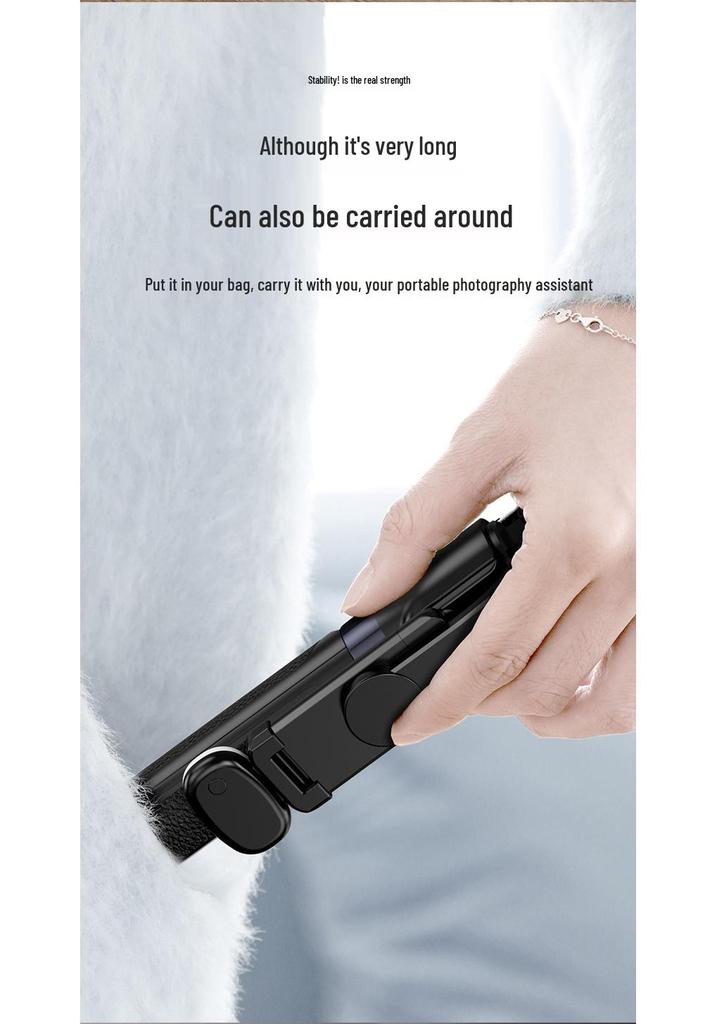 1.7m Portable Selfie Stick & Tripod with Bluetooth Remote for Live Streaming