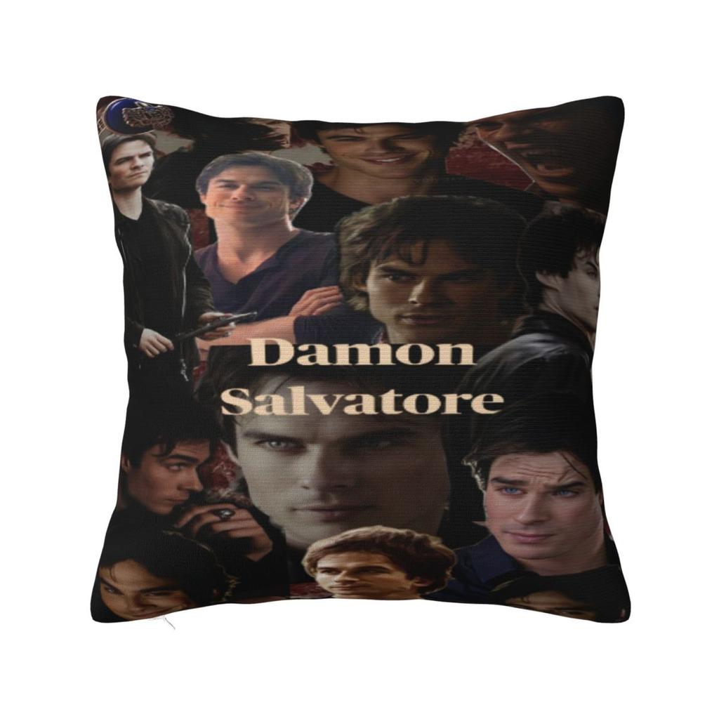 Warm Home Damon Salvatoredecoration Pillowcase Merch Pillow Cover Zipper Multiple Sizes