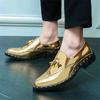 Fashion Luxury Designer Trend Gold Tassel Rivet Casual Shoes For Men Formal Wedding Dress Homecoming Footwear Zapatos Hombre