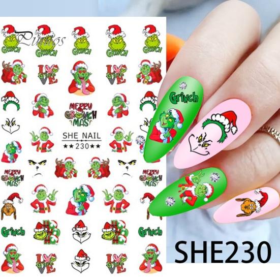 2 шт. зеленые пушистые наклейки для ногтей — фото 4