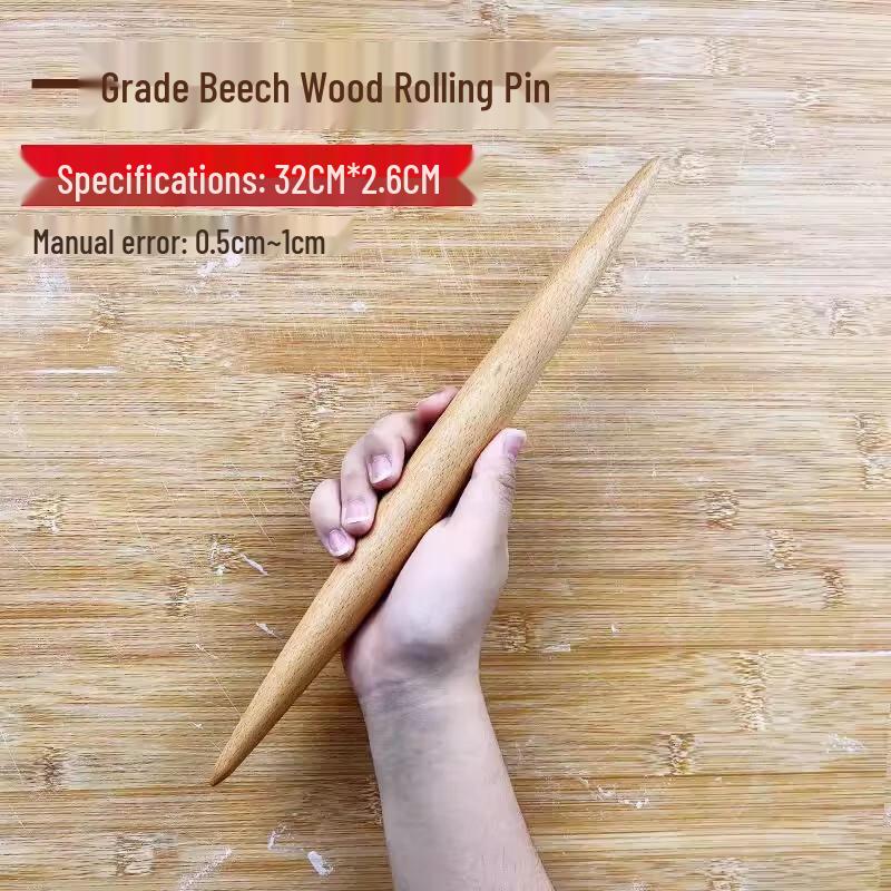 

Pointed Solid Wood Rolling Pins for Dumplings (2-Pack)