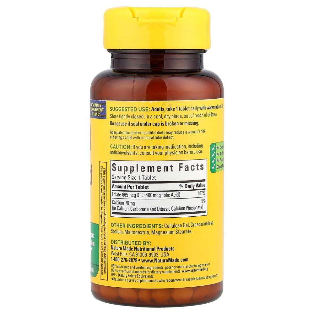 Nature Made Folic Acid 400mcg, 250 Tablets