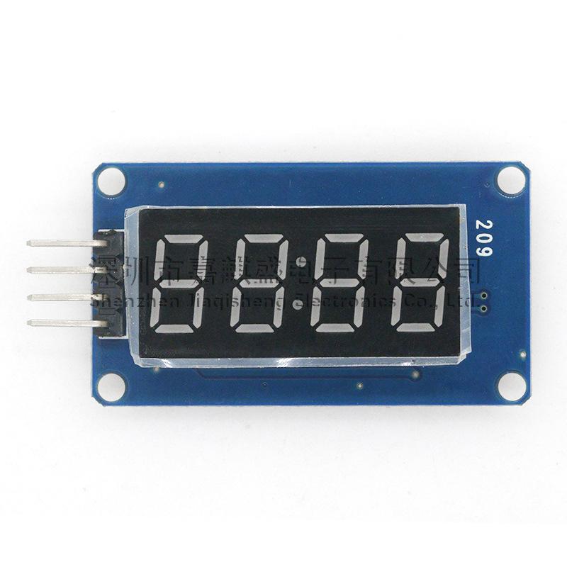 Tm1637 4 Bits Digital Led Display Module For 7 Segment 0.36Inch Clock Red Anode Tube Four Serial Driver Board Pack