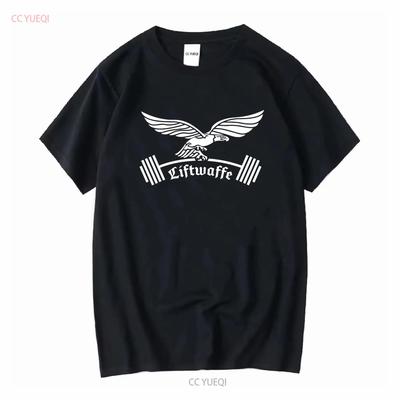 WW2 Allemand Liftwaffe Luftwaffe drôle entraînement Gym Militaire Haltérophile T-shirt manches longues ou courtes vintage Lavé Décontracté