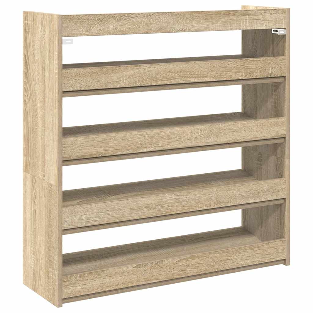 Shoe Rack Sonoma Oak 80 x 25 x 81 cm Particleboard